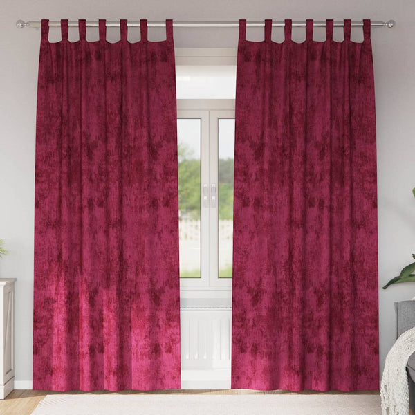 Samettiverhot 2 kpl Viininpunainen 245 x 140 cm Sametti