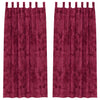 Samettiverhot 2 kpl Viininpunainen 245 x 140 cm Sametti