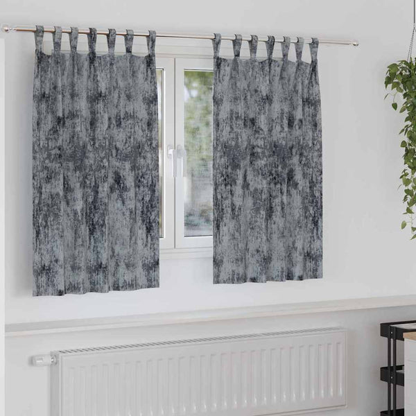 Samettiverhot 2 kpl Harmaa hopea 140 x 140 cm Sametti