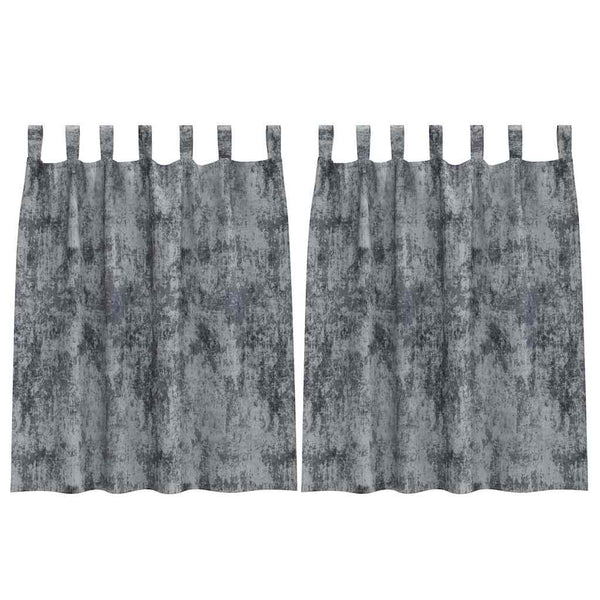 Samettiverhot 2 kpl Harmaa hopea 140 x 140 cm Sametti