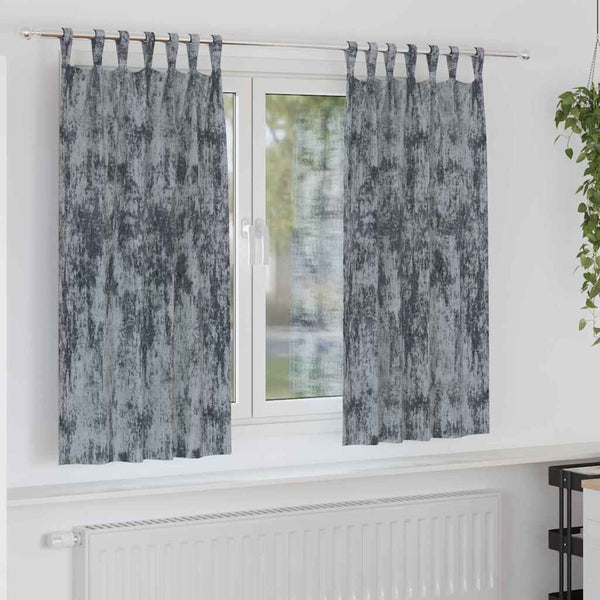Samettiverhot 2 kpl Harmaa hopea 175 x 140 cm Sametti