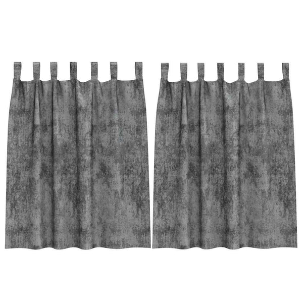 Samettiverhot 2 kpl Harmaa 140 x 140 cm Sametti