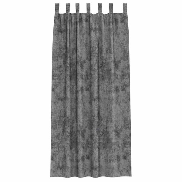 Samettiverhot 2 kpl Harmaa 225 x 140 cm Sametti