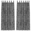 Samettiverhot 2 kpl Harmaa 245 x 140 cm Sametti