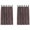 Samettiverhot 2 kpl Ruskea 175 x 140 cm Sametti