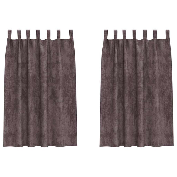 Samettiverhot 2 kpl Ruskea 175 x 140 cm Sametti