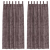 Samettiverhot 2 kpl Ruskea 225 x 140 cm Sametti