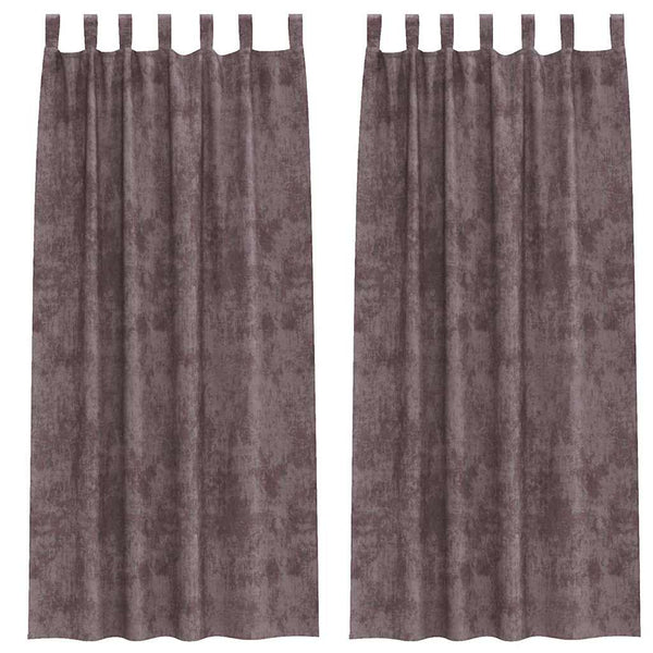 Samettiverhot 2 kpl Ruskea 245 x 140 cm Sametti