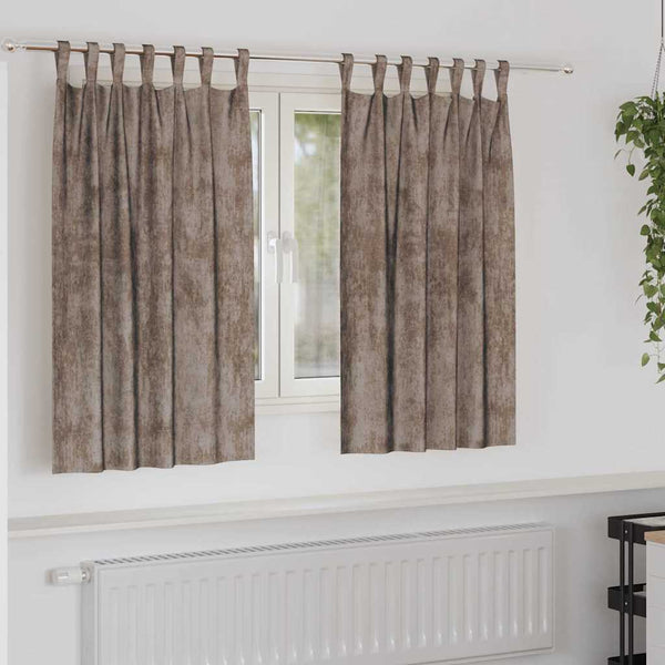 Samettiverhot 2 kpl Cappuccino 140 x 140 cm Sametti