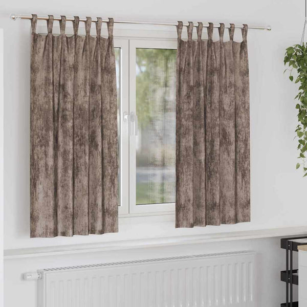 Samettiverhot 2 kpl Cappuccino 175 x 140 cm Sametti