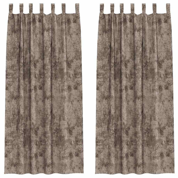Samettiverhot 2 kpl Cappuccino 225 x 140 cm Sametti
