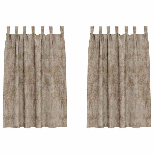 Samettiverhot 2 kpl Samppanja 175 x 140 cm Sametti