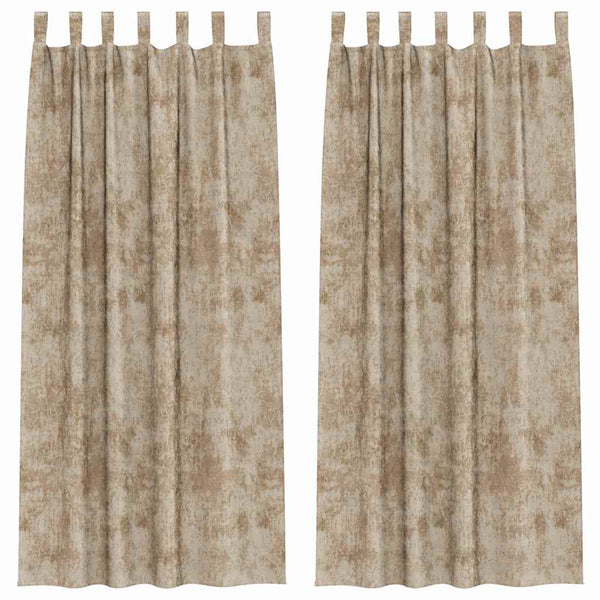 Samettiverhot 2 kpl Samppanja 225 x 140 cm Sametti