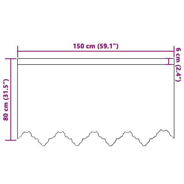 Verkkoverho valkoinen 80 x 150 cm Polyesteri