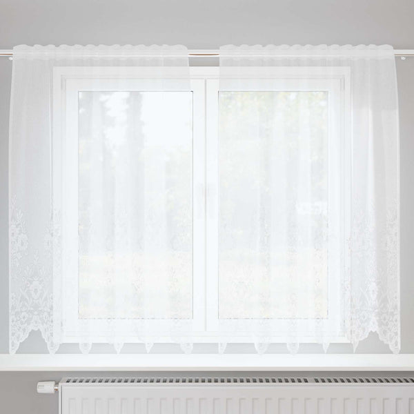 Verkkoverho valkoinen 180 x 150 cm Polyesteri