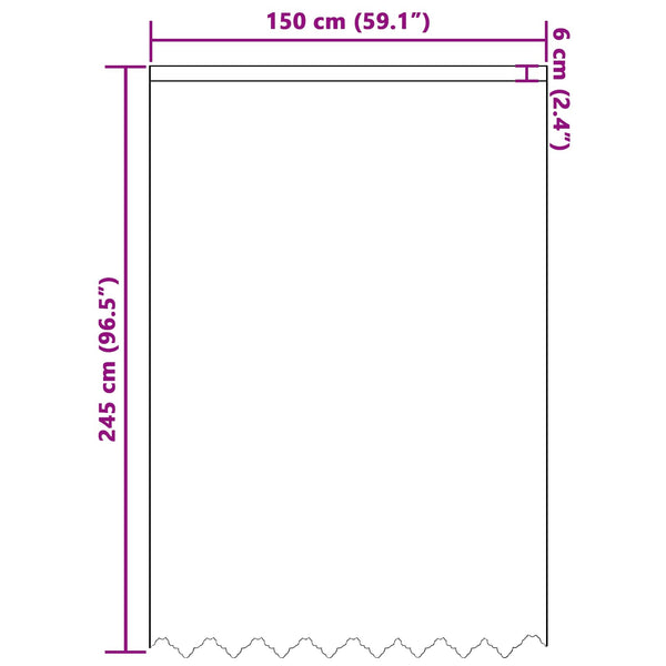 Verkkoverho valkoinen 245x150cm Polyesteri