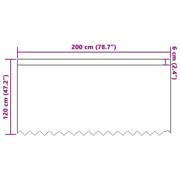 Verkkoverho valkoinen 120 x 200 cm Polyesteri