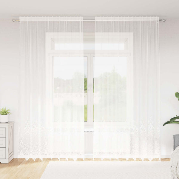 Verkkoverho valkoinen 300 x 200 cm Polyesteri