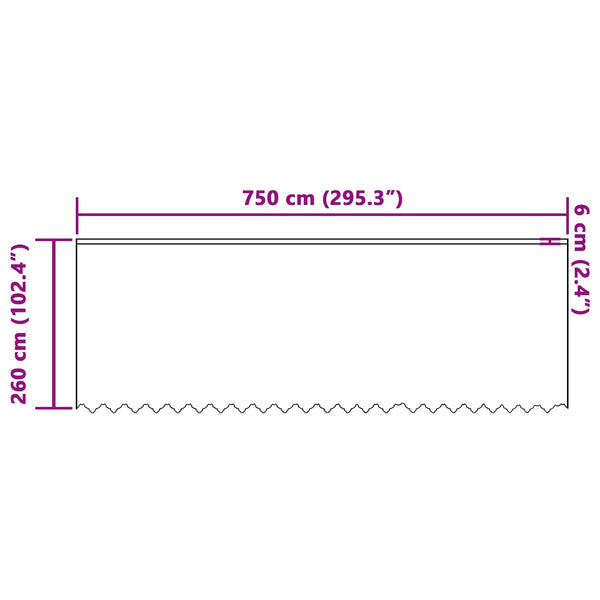 Verkkoverho valkoinen 260x750cm Polyesteri
