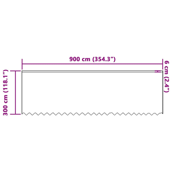 Verkkoverho valkoinen 300 x 900 cm Polyesteri