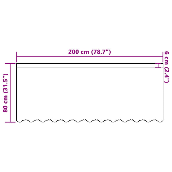 Verkkoverho valkoinen 80 x 200 cm Polyesteri