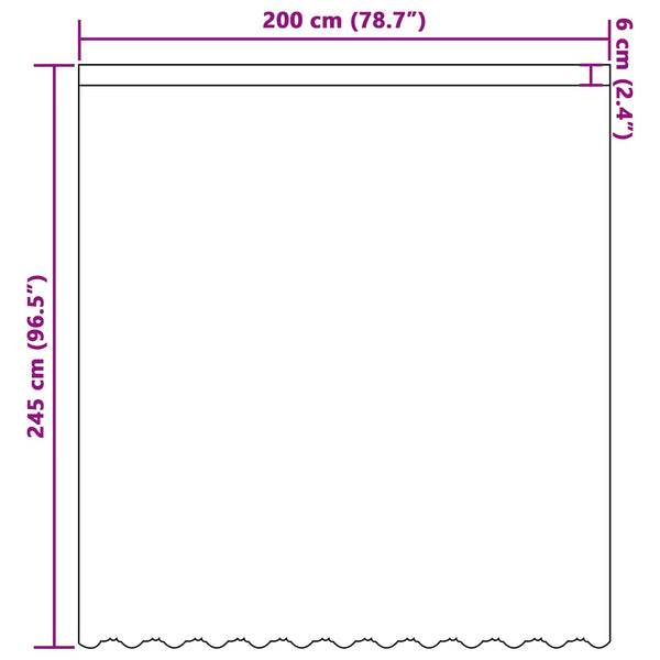Verkkoverho valkoinen 245 x 200 cm Polyesteri
