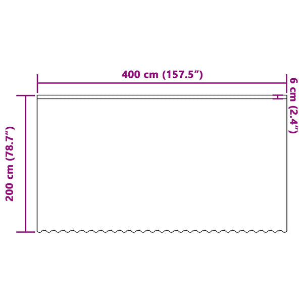 Verkkoverho valkoinen 200 x 400 cm Polyesteri