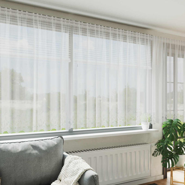 Verkkoverho valkoinen 140 x 600 cm Polyesteri
