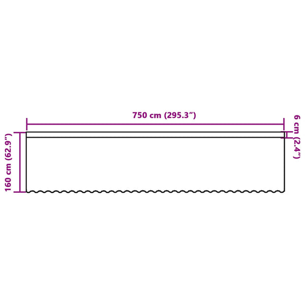 Verkkoverho valkoinen 160 x 750 cm Polyesteri