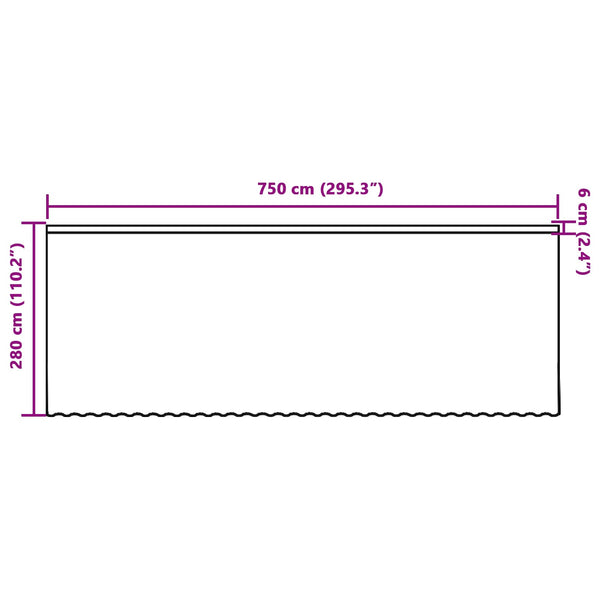 Verkkoverho valkoinen 280 x 750 cm Polyesteri