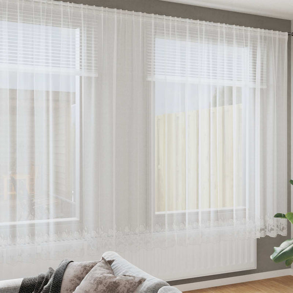 Verkkoverho valkoinen 200 x 900 cm Polyesteri