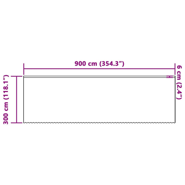 Verkkoverho valkoinen 300 x 900 cm Polyesteri