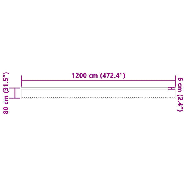 Verkkoverho valkoinen 80 x 1200 cm Polyesteri