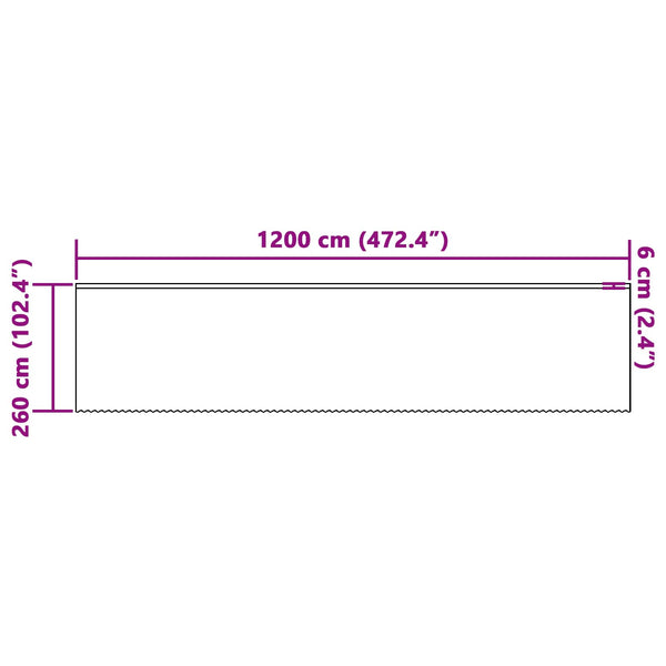 Verkkoverho valkoinen 260 x 1200 cm Polyesteri
