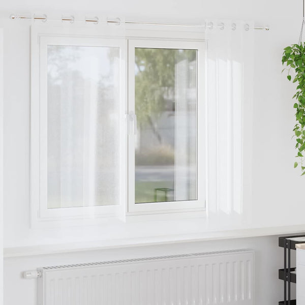 Verhosatiini 2 kpl Valkoinen 175 x 140 cm Polyesteri