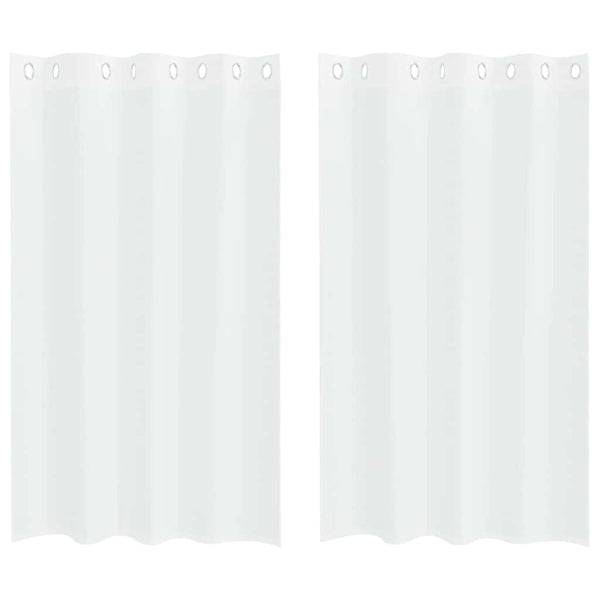 Verhosatiini 2 kpl Valkoinen 175 x 140 cm Polyesteri
