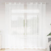 Verhosatiini 2 kpl Valkoinen 260 x 140 cm Polyesteri