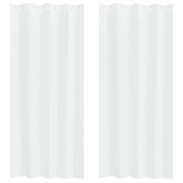 Verhosatiini 2 kpl Valkoinen 260 x 140 cm Polyesteri