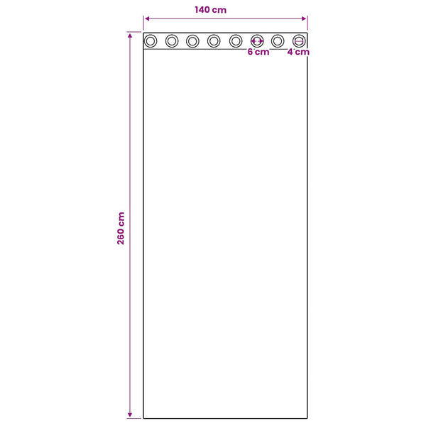 Verhosatiini 2 kpl Valkoinen 260 x 140 cm Polyesteri