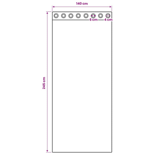 Verhosatiini 2 kpl Kerma 245 x 140 cm Polyesteri