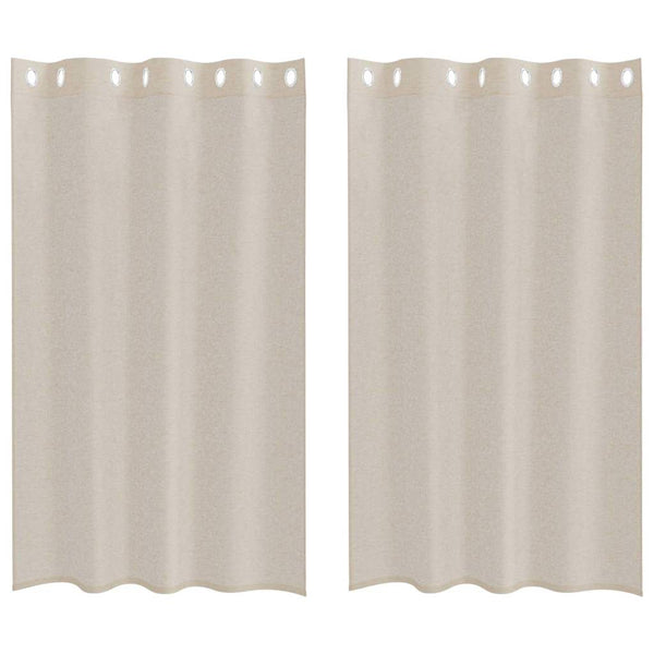 Verhosatiini 2 kpl Hiekka 175 x 140 cm Polyesteri