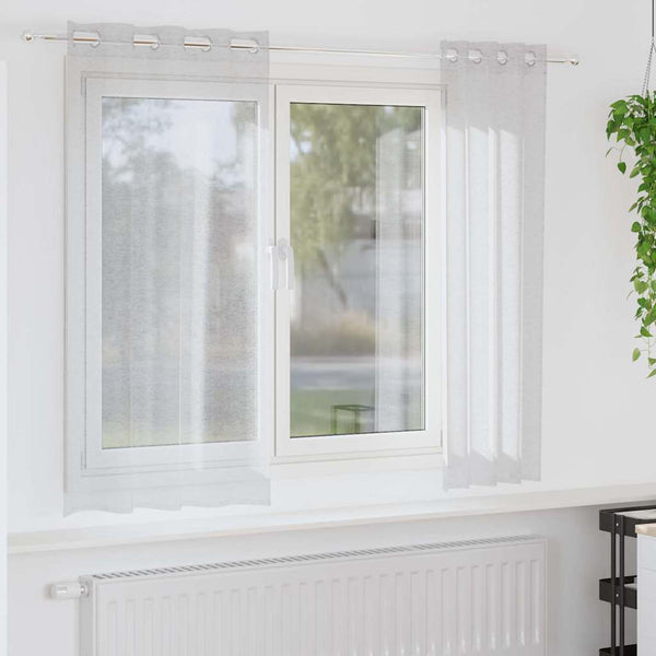 Verhosatiini 2 kpl Vaaleanharmaa 175 x 140 cm Polyesteri