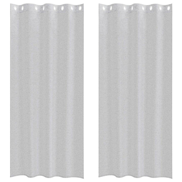 Verhosatiini 2 kpl Vaaleanharmaa 225 x 140 cm Polyesteri