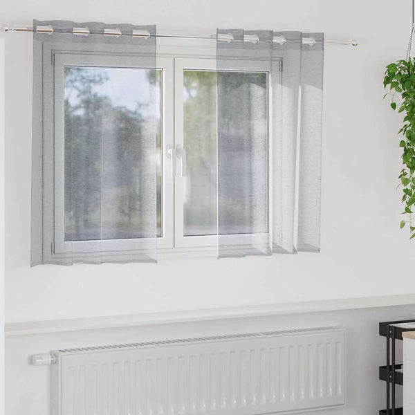 Verhosatiini 2 kpl Tumma harmaa 140 x 140 cm Polyesteri
