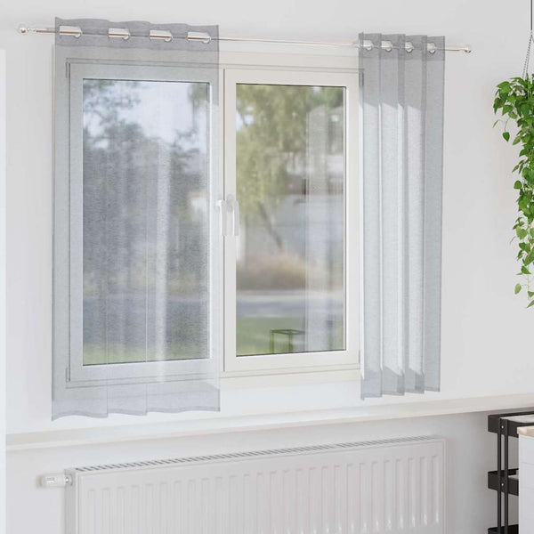 Verhosatiini 2 kpl Tumma harmaa 175 x 140 cm Polyesteri