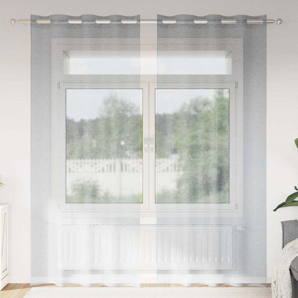Verhosatiini 2 kpl Tumma harmaa 225 x 140 cm Polyesteri