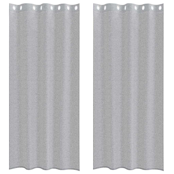 Verhosatiini 2 kpl Tumma harmaa 260 x 140 cm Polyesteri