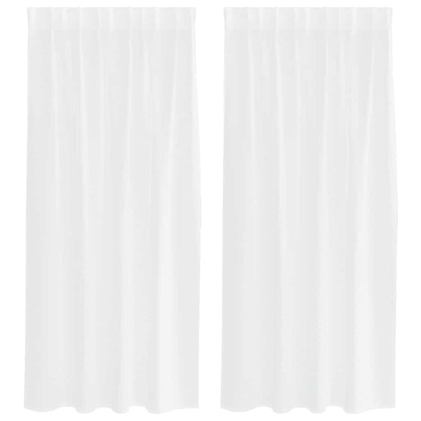 Verhosatiini 2 kpl Valkoinen 175 x 140 cm Polyesteri