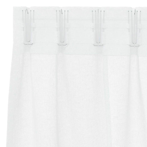 Verhosatiini 2 kpl Valkoinen 245 x 140 cm Polyesteri