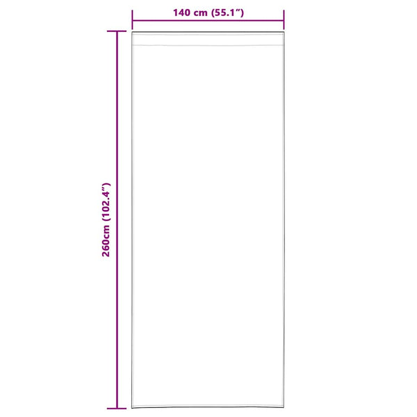Verhosatiini 2 kpl Valkoinen 260 x 140 cm Polyesteri